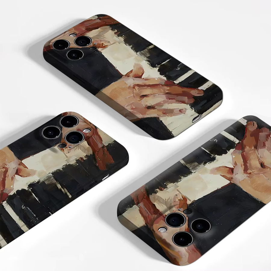 Potdemiel Piano Hands Painting Handyhülle für iPhone 17 16 15 14 13 Pro Max Plus Multicolor mit Magnetfunktion und robustem Schutz - Bild 3
