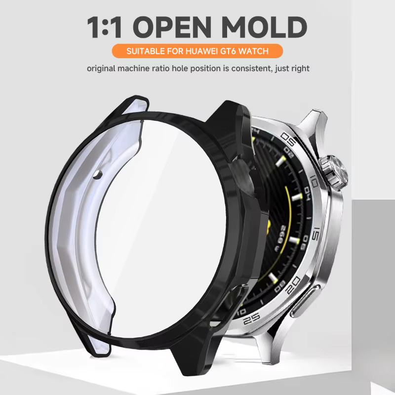 CAOWTAN Hülle für Huawei Watch GT 6, TPU-Stoßstangenschale, Kunststoff, Unisex - Bild 2