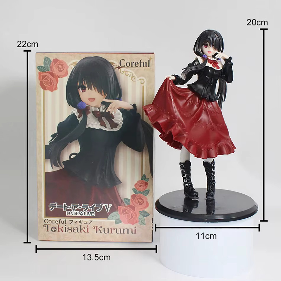 Bandai Date A Live Tokisaki Kurumi, Anime-Figur, Mädchen im roten Kleid, 18cm - Bild 2
