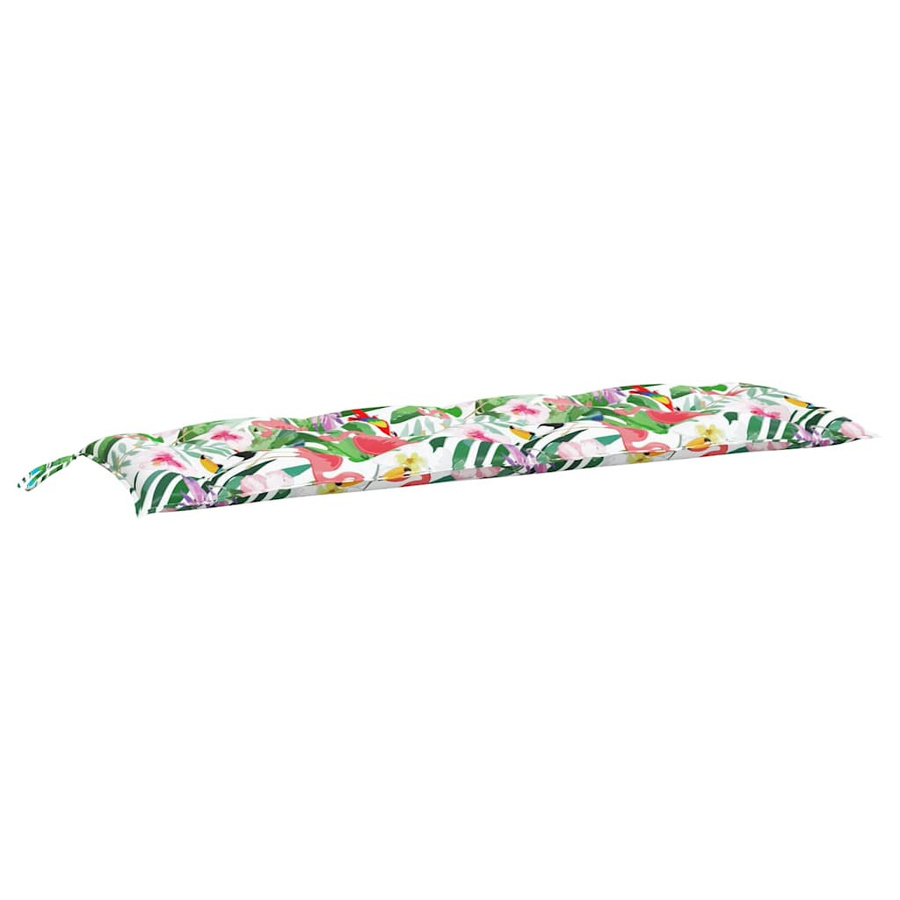 vidaXL Gartenbank-Auflagen Set aus Polyester mit floralem Muster, 2 Stück, Mehrfarbig, B/T/H: 150 x 50 x 7 cm - Bild 2