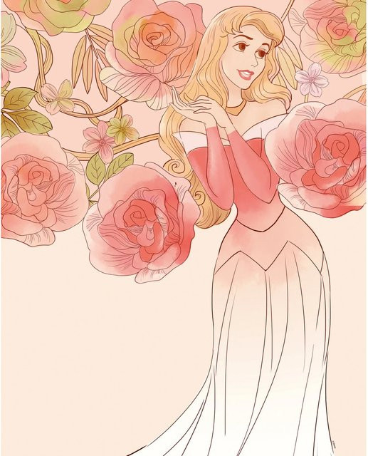 Komar Wandbild Sleeping Beauty Roses bunt B/H: 40 x 50 cm - Bild 1