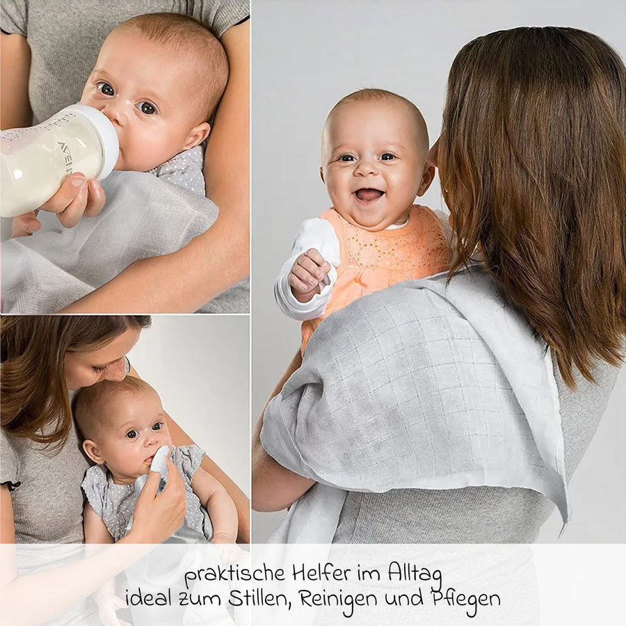 Makian Mullwindel 10er Pack Grau B/B: 80 x 80 cm - Bild 2