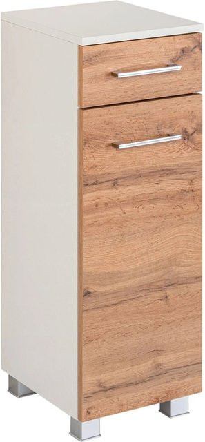 Held Möbel Unterschrank Molina in Wotaneiche und Weiß, B/T/H: 79 x 30 x 35 cm - Bild 1