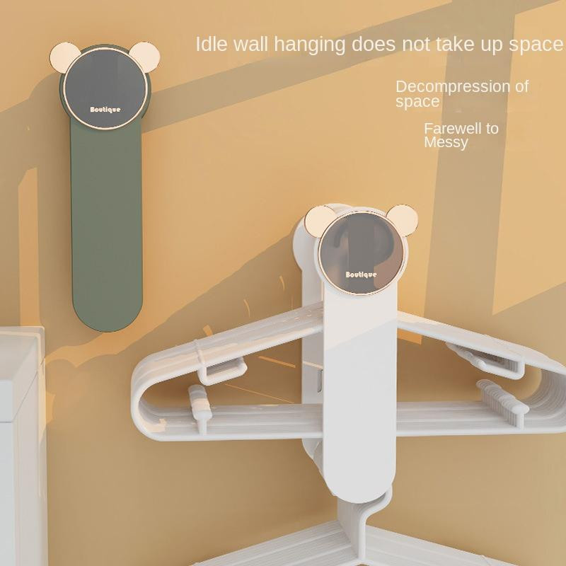 Platzsparender Kleiderbügel-Organizer für den Balkon als stanzfreies Aufbewahrungsgestell - Bild 1