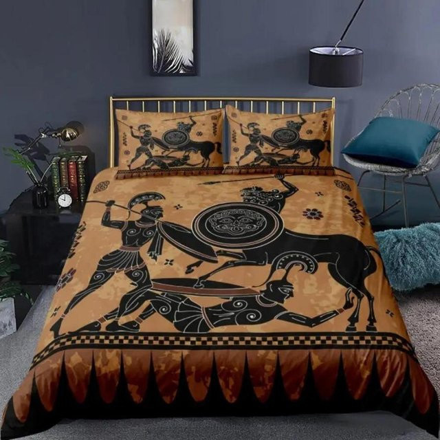 phechion Bettwäscheset Afrikanische Ureinwohner mit 3D-Druck, Bettbezug und Kissenbezüge, Braun, B/H: 200 x 230 cm - Bild 1
