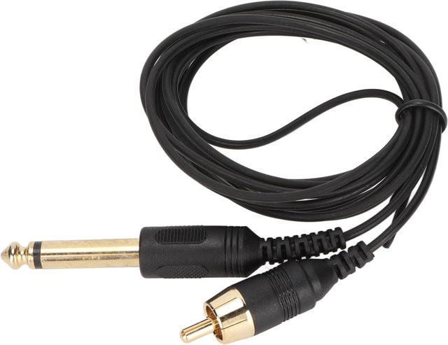 Wosawe Tattoo Clip Cord RCA-Kabel Schwarz, Länge: 200 cm - Bild 1