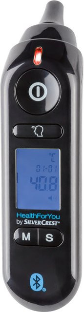 SILVERCREST Personal Care Multifunktionsthermometer SFT 81 in Schwarz mit App-Anbindung - Bild 1