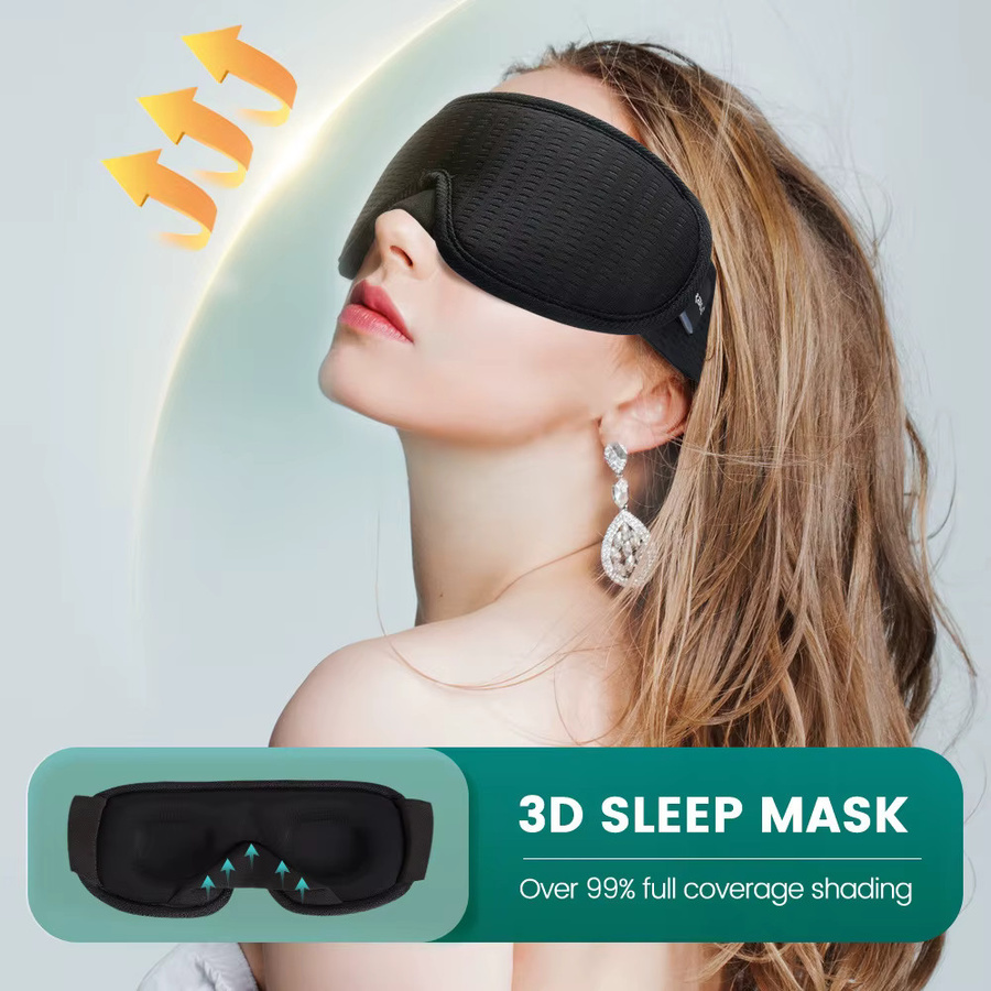3D-Schlafmaske, weich gepolstert, Unisex - Bild 5