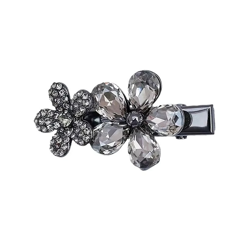 HIYAYZ Haarnadel Schwarz Kristall Blume, Damen - Bild 2