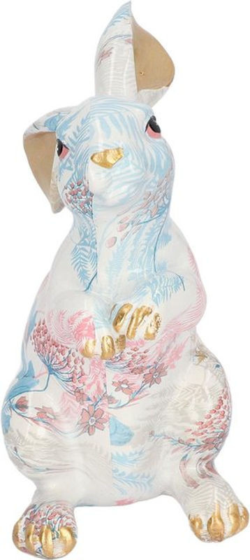 Handgefertigte Kaninchenfigur im nordischen Stil von GoolRC, weißes Dekorationsobjekt aus Kunstharz für dein Zuhause - Bild 1