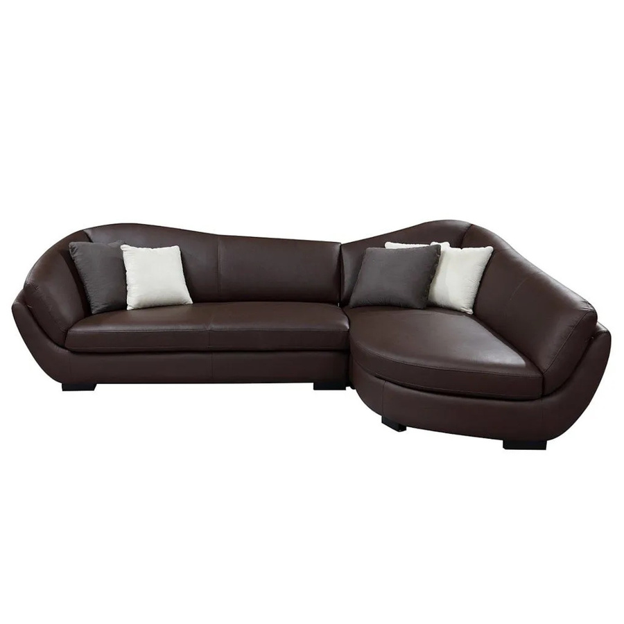 Vente-unique Ecksofa Caipi in Schokobraun aus Büffelleder ohne Schlaffunktion, Breite: 285 cm - Bild 2
