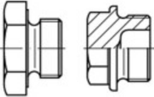 TOOLCRAFT Verschlussschrauben M45 Außensechskant DIN 7604 aus Stahl, 10 Stück - Bild 1