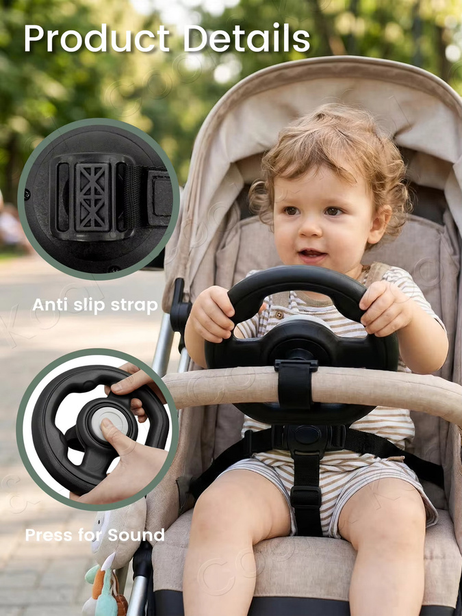 Kisslanding Kinderwagen-Lenkrad, mit Hupeffekt, 360°-Drehung - Bild 6