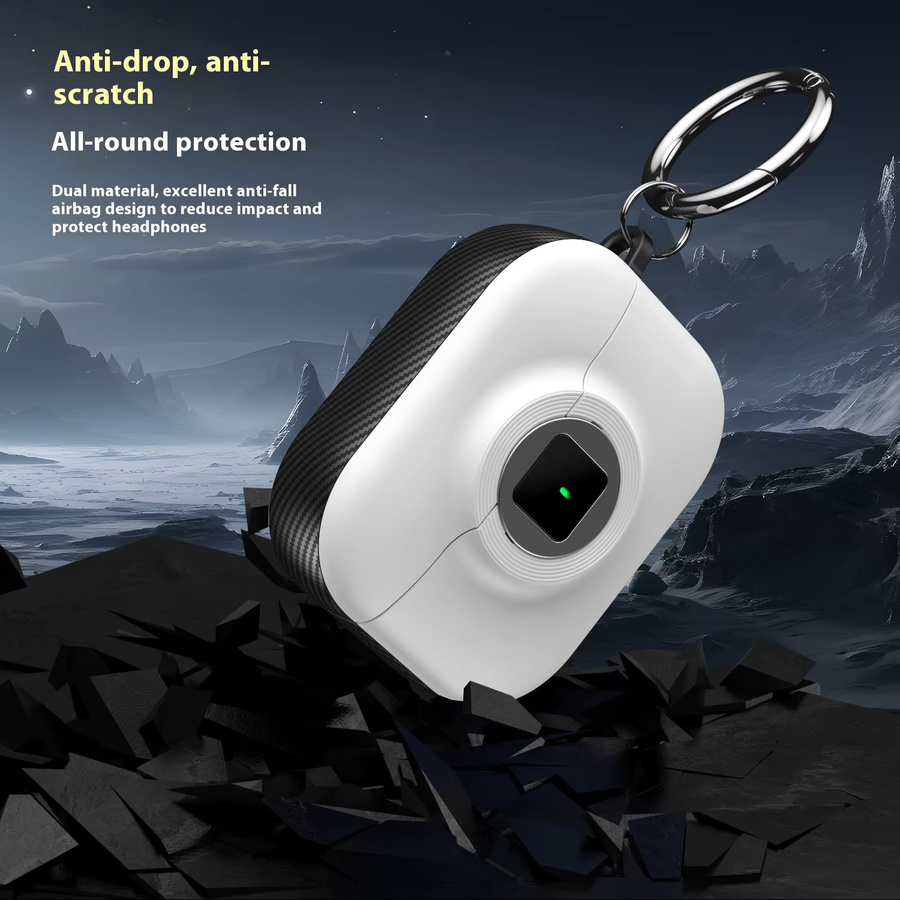 Apple Schutzhülle für AirPods 4 und AirPods Pro 2 mit sicherem Verschluss und Schlüsselanhänger aus TPU - Bild 3