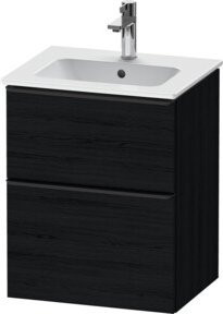 Duravit Waschtischunterschrank D-Neo in Schwarz Matt mit Scharniertüren, Breite: 51 cm, Tiefe: 40,2 cm, Höhe: 62,5 cm - Bild 1