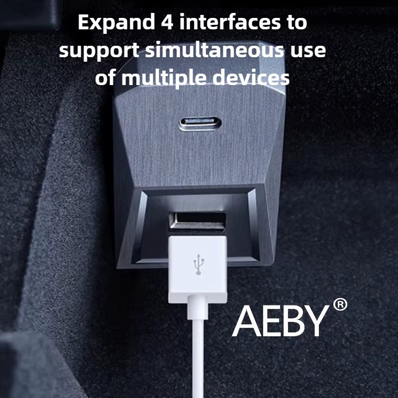 AEBY USB-Schnellladeadapter für BYD Seal U DM-i 2025 mit Multi-Port USB-A und USB-C - Bild 2