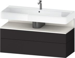 Duravit Qatego Waschtischunterschrank Wandmontage in Weiß Matt mit integrierter Beleuchtung und internen Schubladen, B/T/H: 119 x 47 x 59 cm - Bild 1