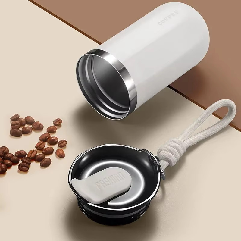 JUSTINLAU Business-Thermobecher aus Edelstahl, isolierter Kaffeebecher für Heiß- und Kaltgetränke, auslaufsicher, Schwarz oder Weiß, Höhe: 19,5 cm, Durchmesser: 7,2 cm - Bild 3