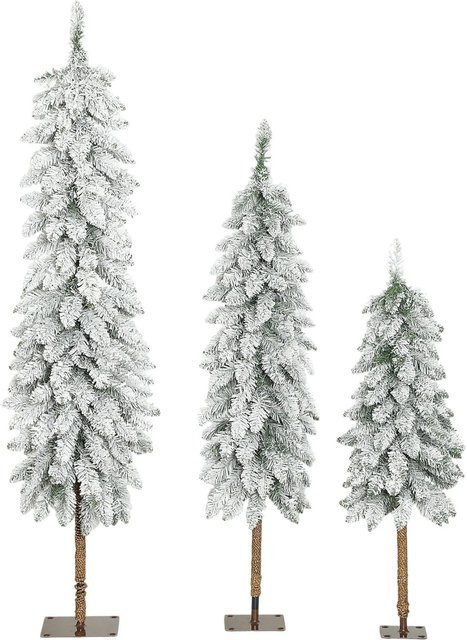 HOMCOM Weihnachtsbaum für den Tisch aus Kunststoff und Metall in Grün und Weiß, Höhe: 150 cm, Breite: 48 cm, Tiefe: 48 cm - Bild 1