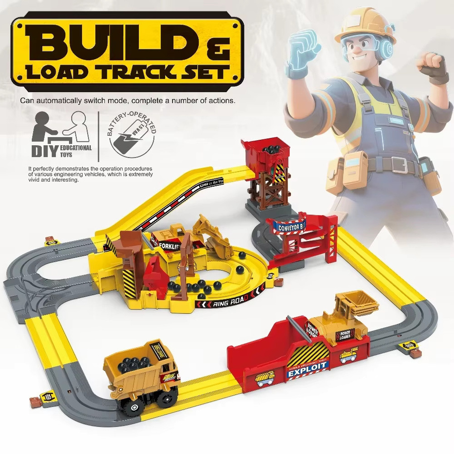 yaafun Mine Cart Track Set, Eisenbahn, Fahrzeug Spielzeug - Bild 2