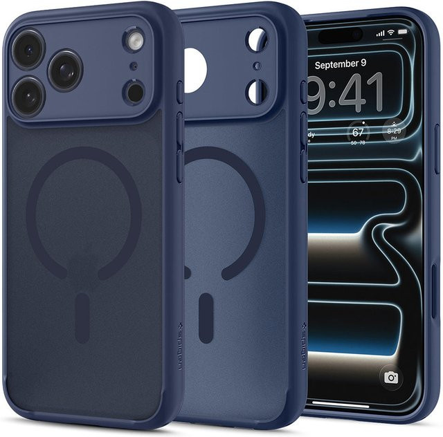Spigen Ultra Hybrid MagSafe Schutzhülle für Apple iPhone 18 Pro und iPhone 17 Pro in Satin Marineblau - Bild 1