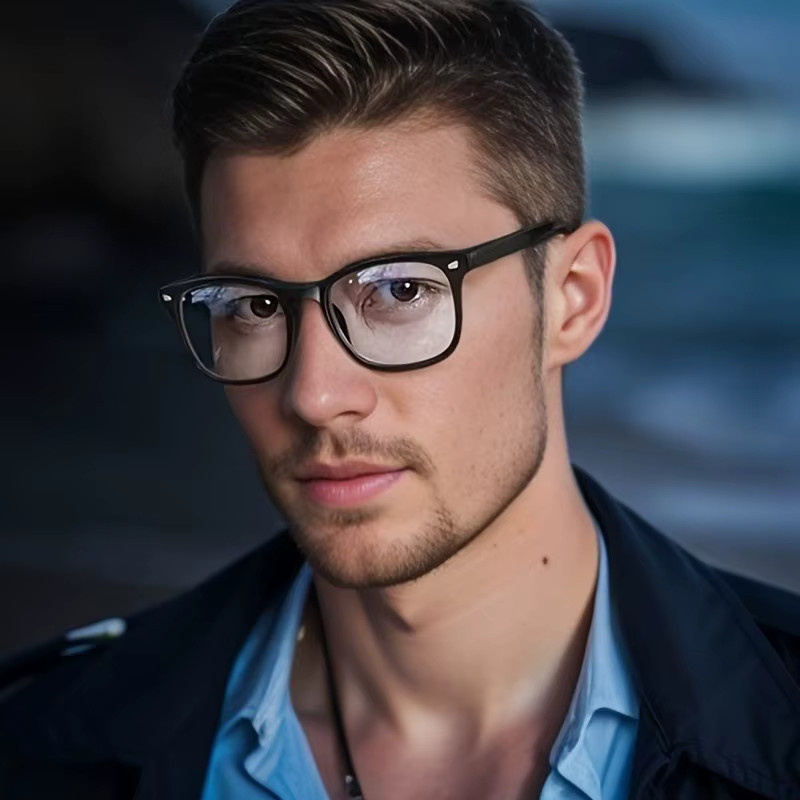 ERIKOLE Korrektionsbrille, quadratisch, Vollrand, Kunststoff, schwarz, Damen, Anti-Blaulicht - Bild 1