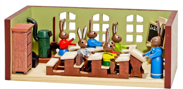 Miniatur Häschenschule von Reuter Edition aus Holz in Mehrfarbig - Bild 1