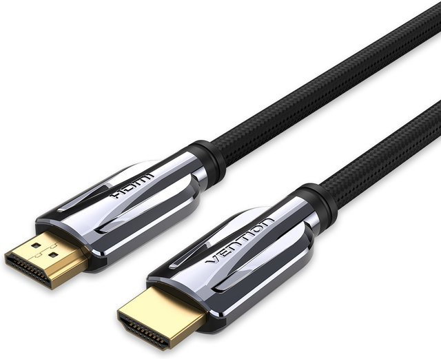 Vention HDMI 2.1 Kabel für 8K/60Hz und 4K/120Hz mit 48Gbps und HDR10 Unterstützung in Schwarz - Bild 1