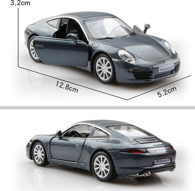 Porsche 911 Carrera S Supercar, Spielzeugfahrzeug, 1:36, Metall - Bild 1