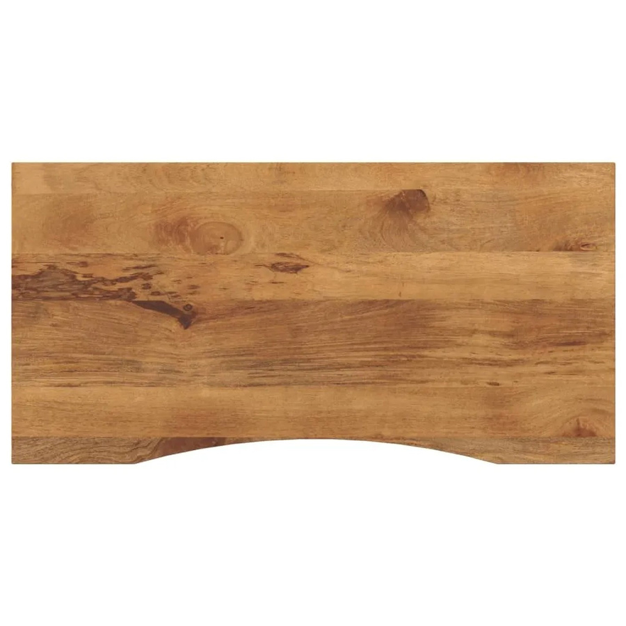 vidaXL Schreibtischplatte aus Massivholz Mango in Braun mit Aussparung, B/T/H: 140 x 50 x 2,5 cm - Bild 2