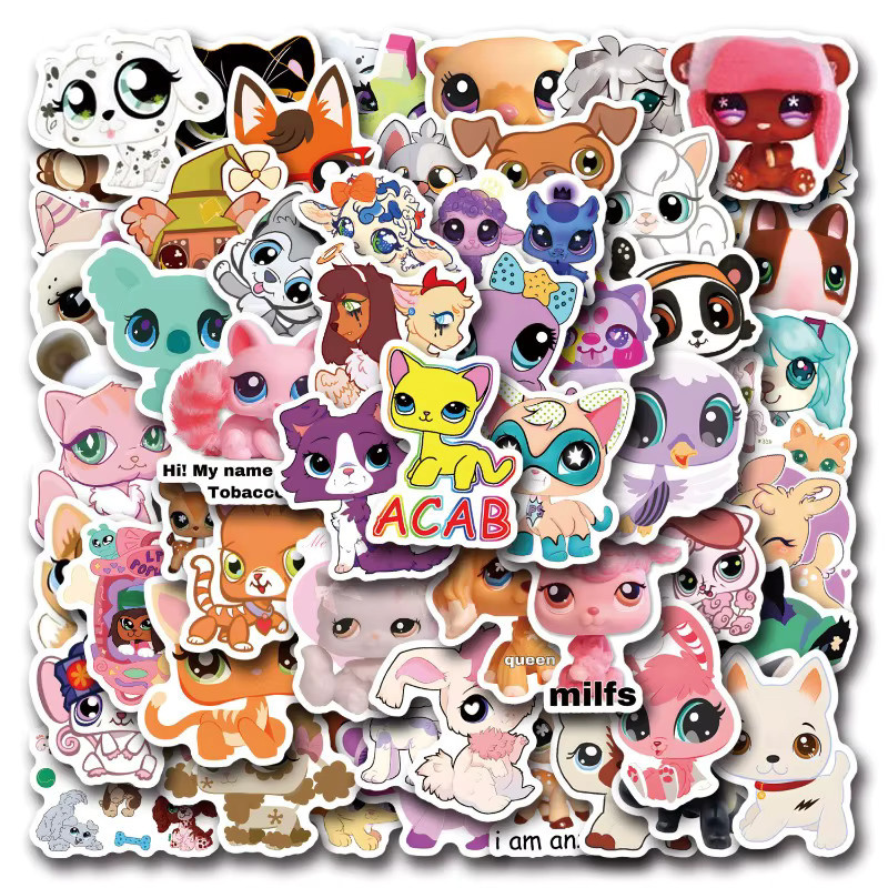Littlest Pet Shop Cartoon-Persönlichkeiten Dekorative Aufkleber, 110-teiliges Set - Bild 3