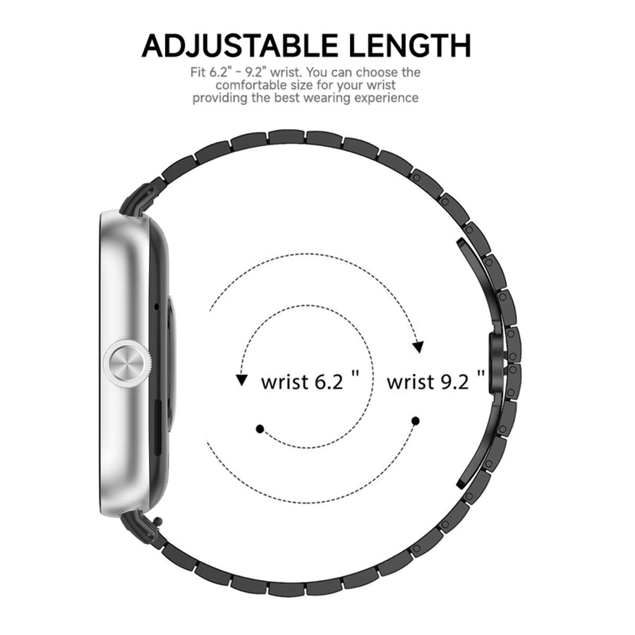 FancyWrist Uhrenarmband Edelstahl, Silber, für Xiaomi Mi Band 9 Pro 8 Pro - Bild 4