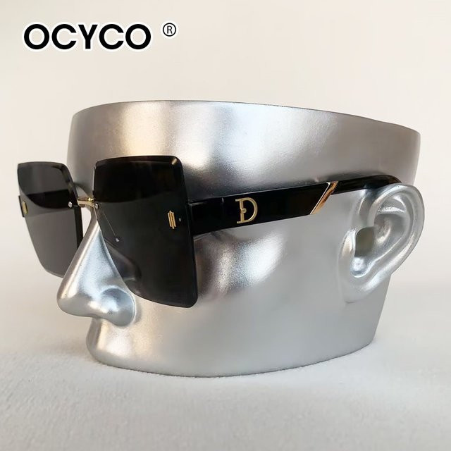 OCYCO Sonnenbrille, randlos, quadrat, schwarz, Unisex - Bild 1