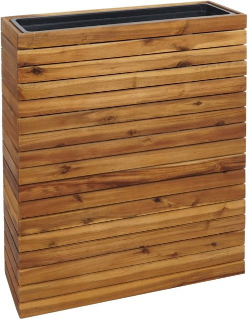 Pflanzkasten MCW L21 aus Akazienholz in Braun, eckiges Hochbeet für den Außenbereich, B/T/H: 77 x 63 x 23 cm - Bild 2