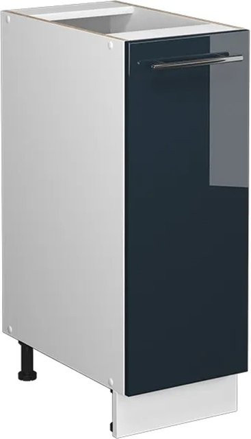 Vicco Apothekerschrank Fame-Line Dunkelblau Hochglanz und Weiß ohne Arbeitsplatte Breite: 30 cm - Bild 1