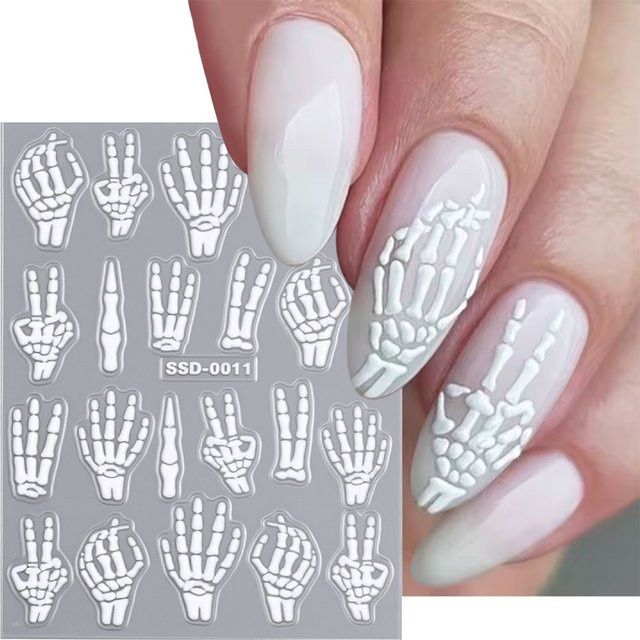 Misscheering Nagelkunst-Aufkleber, Weiß, Matt, Unisex - Bild 1