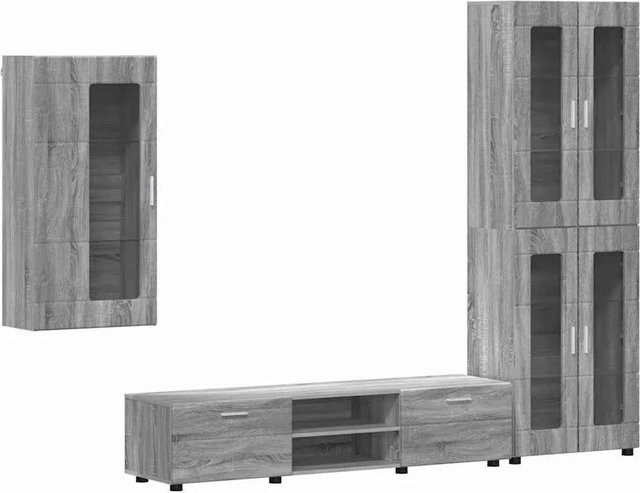 vidaXL TV-Schrankset mit Schubladen in Grau Sonoma Holzwerkstoff modern matt - Bild 1