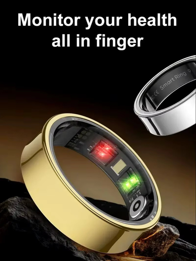 Sinbeda Smart Ring R09 Silber Unisex Fitness Tracker mit Herzfrequenz- und Hauttemperatur-Monitor, 5ATM Wasserdicht, kompatibel mit Android und iOS - Bild 7