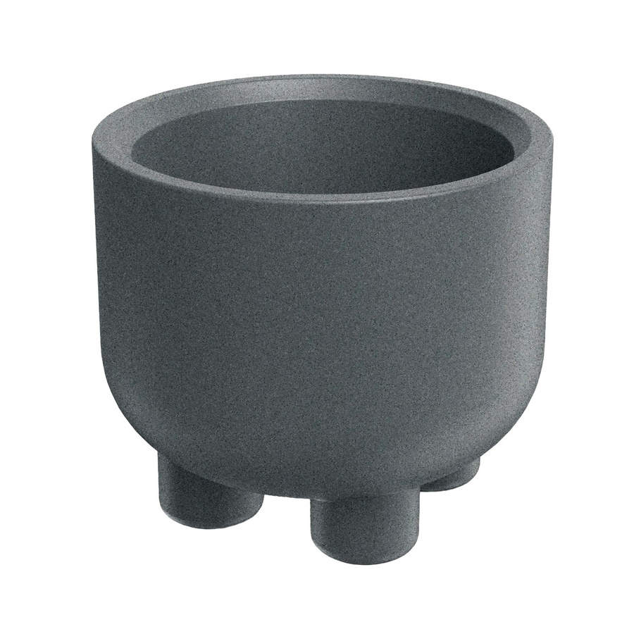 Prosperplast Blumentopf Molta Round Foot in Granit, Durchmesser: 48 cm, Höhe: 42 cm - Bild 2