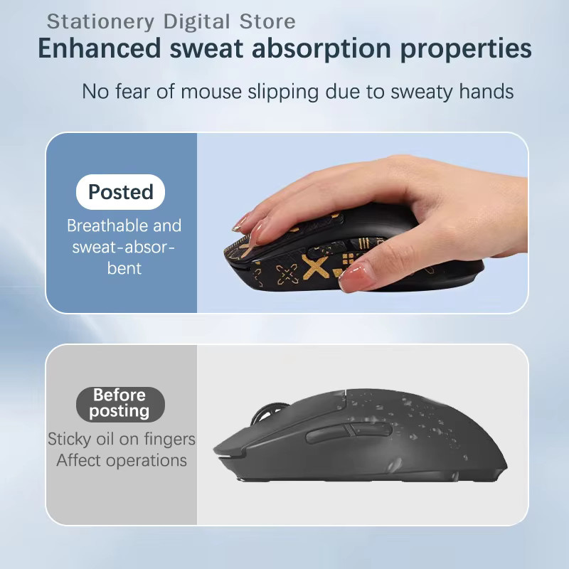 Rutschfestes Mausgriffband in Rot für Logitech GPW 1/2 Wireless Mouse, schweißabsorbierendes Grip-Tape zum Schutz der Mausbeschichtung - Bild 4