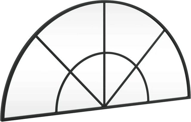 vidaXL Wandspiegel Schwarz Gewölbt aus Metall und Glas B/H: 80 x 40 cm - Bild 1