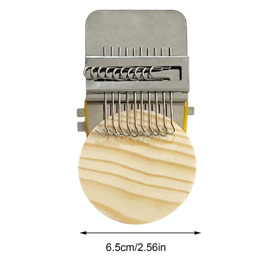 KnitPatchs Tragbares Stopfbandeisen Kit zur Reparatur von Socken und Kleidung mit 28 Metallhaken für Anfänger - Bild 4