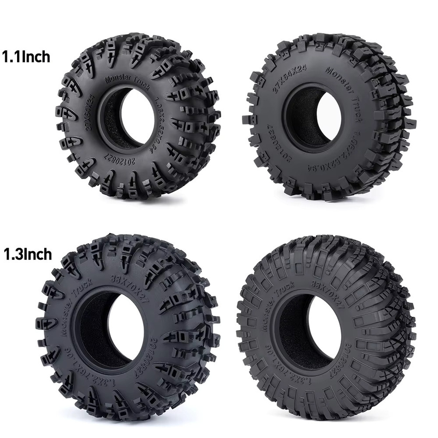 YEAHRUN Gummireifen, 4-teiliges Set, 1,3 Zoll, 1,1 Zoll Schlamm-Terrain-Radreifen - Bild 3
