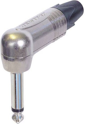 Neutrik NP2RX Klinken-Steckverbinder 6.35 mm gewinkelter Mono-Stecker in Silber - Bild 1