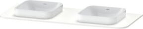 Duravit Waschtisch-Konsole Happy D.2 Plus in Weiß Supermatt mit 2 Ausschnitten, B: 130 cm, T: 55 cm - Bild 1