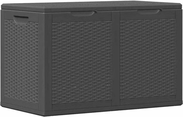 Furnicato Garten Aufbewahrungsbox in Schwarz mit Rattan-Optik aus Polypropylen, Volumen: 180 l - Bild 1