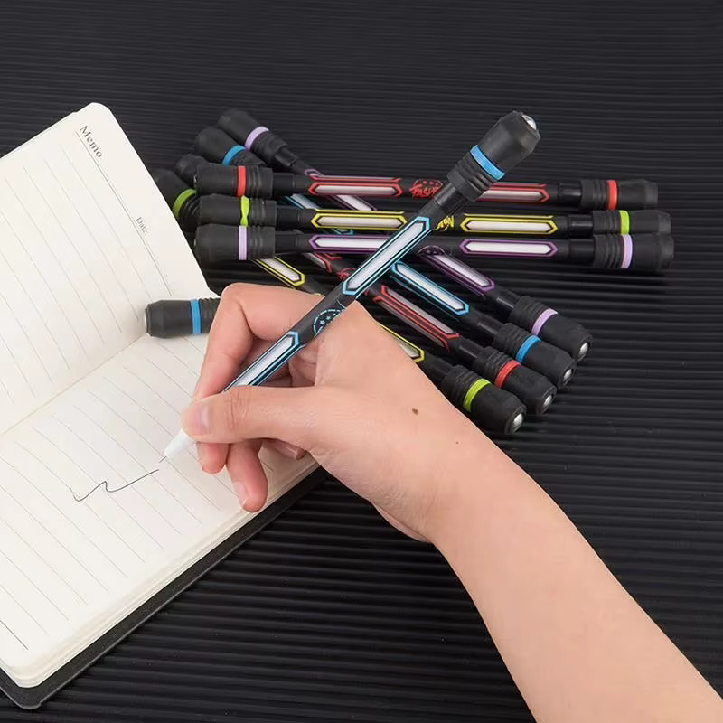 Fidget Spinner Stift-Set mit 0,5mm Kugelschreiber in Multicolour zur Stressbewältigung und Konzentration - Bild 3