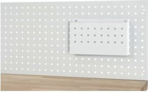 Rau Dokumententasche für Lochplatte, Farbe: Weiß, B: 32,5 cm, T: 6,5 cm, H: 20,0 cm - Bild 1