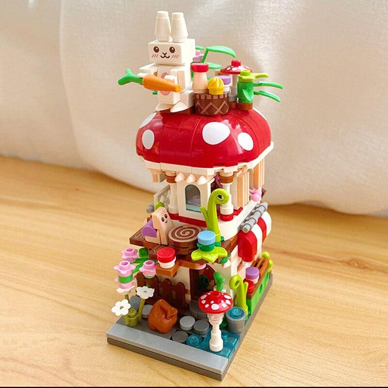 LOZ 1651 City Street Rabbit Animal Mushroom Shop Building Toy ab 7 Jahre - Bild 2