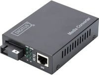 Digitus Professional DN-82123 Bidirektionaler Gigabit Medienkonverter RJ45 zu SC Single Mode Schwarz - Bild 1